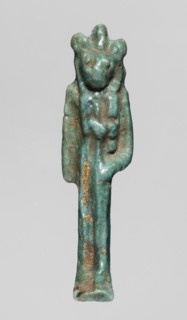 Amulet - figurine of a lion-headed goddess, lionesses, Egyptian deities, Sekhmet myth., Wadjit myth