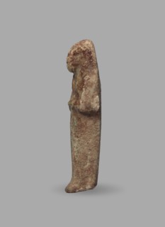 Ushabti, Mummy-shaped funerary figurine, ushabti. Arms crossed on the chest, hands arranged in a