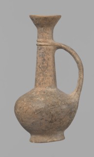 Jug, Cypriot pottery, Base Ring Ware I. Jug with an echinus-shaped foot; a biconical, slightly