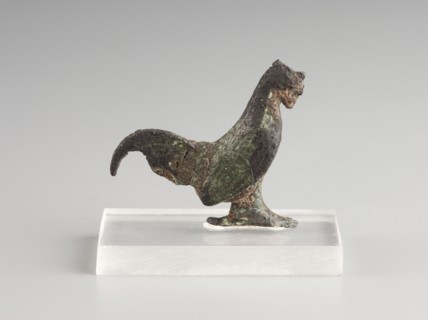 Mirror decoration, 1st half of the 5th century BC, Corinth, mirror, height 3 cm, width 3.6 cm, A