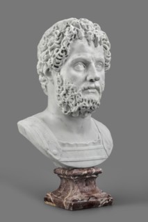 Portrait of Emperor Septimius Severus, unknown Roman workshop; Roman Empire 27 BC–476; sculpture;