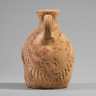 Vessel with a belly in the shape of a satyr's Silenus's head, unknown Pergamon workshop. A