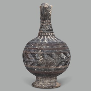 Oinochoe, unknown Cypriot workshop; Arsinoe Cyprus. Oinochoe on a cup-shaped foot with a spherical