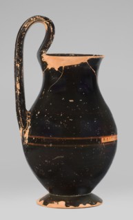 Olpe type of jug for liquids with inscription, unknown Attic workshop; Crito ca. 550–500 BC