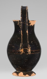 Olpe type of jug for liquids with inscription, unknown Attic workshop; Crito ca. 550–500 BC