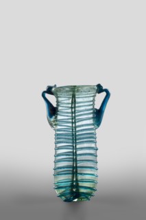 Dilekyt, unknown Syrian workshop; lekythos glass vessel, Barag type XII:2-1. Transparent, colorless