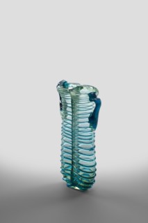 Dilekyt, unknown Syrian workshop; lekythos glass vessel, Barag type XII:2-1. Transparent colorless