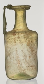 Jug, unknown eastern workshop, Cylindrical body, high neck with flared spout and vertical vice,