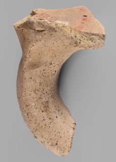 Fragment of a vice from a Sinopean transport amphora with a rectangular four-line stamp. The last