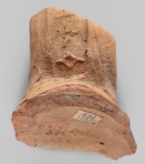 Fragment of a stamped amphora neck, 332–30 BC; Hellenistic period, possibly Knidos Caria, found in