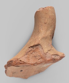Fragment of a stamped amphora handle, 332–30 BC; Hellenistic period, Knidos Caria, Myrmekion