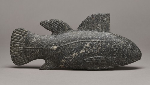 Late Period Egyptian fish figurine, 664–332 BC; figurine, height 29 cm, weight 1.812 kg, A carved