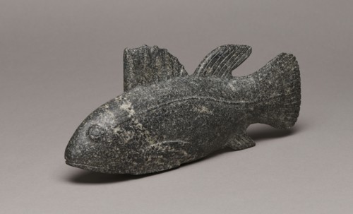 Late Period Egyptian fish figurine, 664–332 BC; material unspecified, height 29 cm, weight 1.812 kg