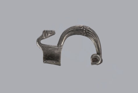 Snake-headed fibula, Southern Italian workshop, fibulae, Italy, snake iconography, silver. Fibula