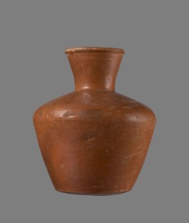 Jug, ceramics, Egyptian pottery, vessel, clay. Medium-sized jug with a biconical body, widest at