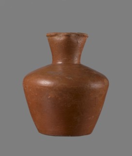 Jug, ceramics, Egyptian pottery, clay vessel. Medium-sized jug with a biconical body, widest at
