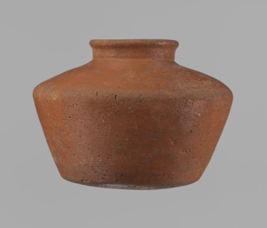 Vessel, Egyptian pottery vessel clay, c. 2686–c. 2181 BC, Old Kingdom, Edfu; height 11 cm, rim