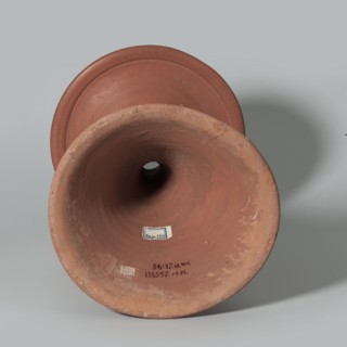 Bowl base. Base for a vessel with almost equal diameter of both rims; both rims irregular with a