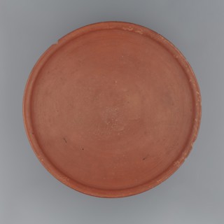 Medum-type bowl, Clay vessel with hemispherical shape narrowing just below the rim to form a