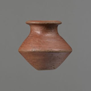 Vessel, Egyptian pottery ceramic clay vessel, c. 1650–c. 1550 BC Second Intermediate Period, found