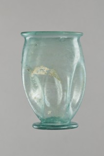 Glass cup, Egypt, 1st–2nd century AD. Type: Isings form 32. Transparent bluish-green glass. Cup