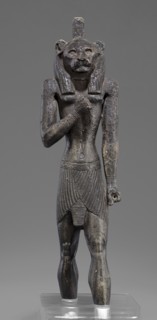 Figurine of the god Mahes. Mahes myth.. Egyptian deities, Egyptian art, Egyptian sculpture.