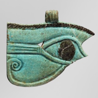 Amulet - udjat eye;, protective amulet/pendant, grave good; ca. 747–656 BC, Third Intermediate