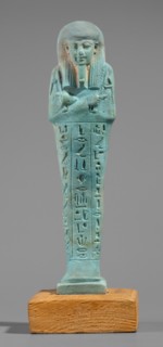 Udja-hera shabti, Udja-hera ca. 380–343 BC. Mummy-shaped funerary figurine shabti, Late Period,