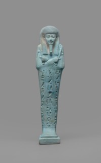 Udja-hera shabti, maker, Udja-hera ca. 380–343 BC. Mummy-shaped funerary figurine shabti, Late