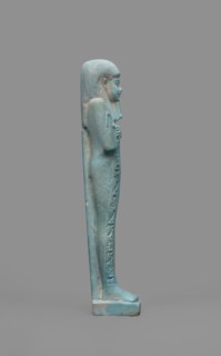 Udja-hera shabti, Udja-hera ca. 380–343 BC. Mummy-shaped funerary figurine shabti, Late Period,