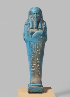 Padiamonnesut's shabti; Padiamonnesut ca. 664–525 BC, Tadiasetmen ca. 664–525 BC. Mummy-shaped