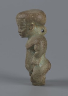 Amulet - Ptah-dwarf Pataikos, Ptah-dwarf mythology. Figurine of a naked dwarf man with a large head