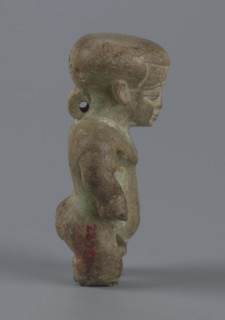 Amulet — Ptah-dwarf Pataikos, Figurine of a naked dwarf man with a large head with a wide forehead,
