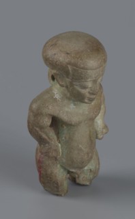 Amulet - Ptah-dwarf Pataikos, Ptah-dwarf mythology. Figurine of a naked dwarf man with a large head