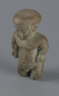 Amulet - Ptah-dwarf Pataikos, Ptah-dwarf mythology. Figurine of a naked dwarf man with a large head