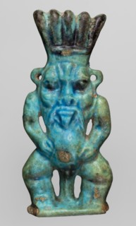 Amulet — god Bes; maker, Bes mythology, Egyptian deity; Late Period, 664–332 BC, Egypt; amulet;