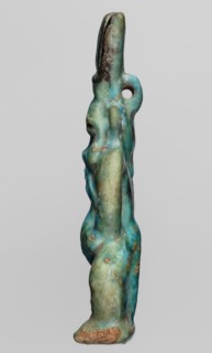 Amulet — god Bes; creator, subject: Bes Egyptian deity; period: 664–332 BC, Late Period, Egypt;