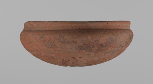 Medum-type bowl, ceramics; Egyptian pottery vessel, clay bowl with hemispherical shape. The walls