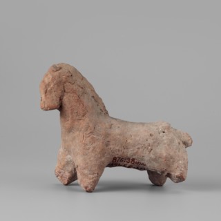 Horse figurine, horses, 664–30 BC; Late Period–Ptolemaic Period, found at Edfu, figurine, height 8