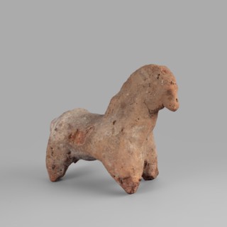 Horse figurine, horses; 664–30 BC Late Period–Ptolemaic Period; found at Edfu; figurine; height 8