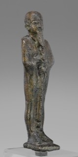 Figurine of the god Ptah; creator, restitution provenance; Ptah mythology; Egyptian deity; ankh and