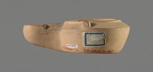 Lamp with comic mask, unknown Italian workshop. Roman oil lamp Buchi type IX-b = Loeschcke type