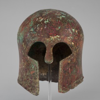 Corinthian-type helmet, This Corinthian-type helmet, with thicker walls in the cheekpieces and a