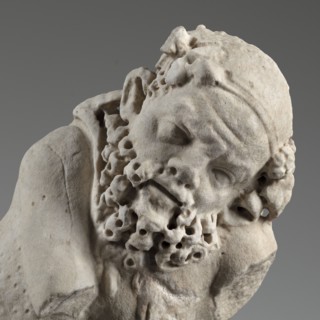 Reclining Silenus, unknown Roman workshop, architectural elements, Silenus mythology, Roman