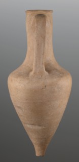 Stamped transport amphora with a Greek inscription Argeio, stamped maker's or official's name.