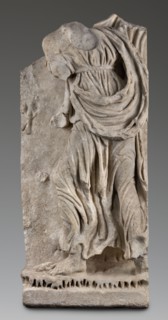 Fragment of a sarcophagus depicting the daughter of King Lycomedes, unknown Roman workshop,