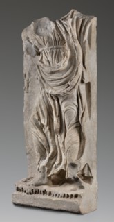 Fragment of a sarcophagus depicting the daughter of King Lycomedes, unknown Roman workshop,