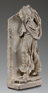 Fragment of a sarcophagus depicting the daughter of King Lycomedes, unknown Roman workshop,