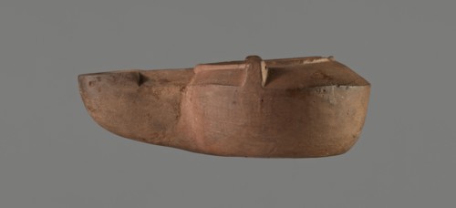 Lamp with a tragic mask, unknown Italian workshop. Oil lamp, single-burner, Roman, Buchi type IX-b