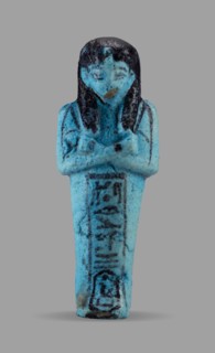 Queen Maatkare's shabti, Divine Wife of Amun, cartouches, hieroglyphs, uraeus iconographic,